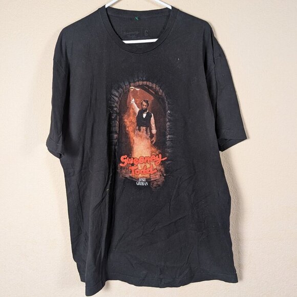 Tops - Sweeney Todd Broadway Josh Gorban Black Graphic T-Shirt Size 2XL Theatre
